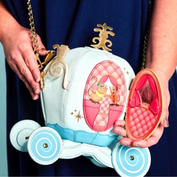 NWOT Disney Loungefly Stitch Shoppe Cinderella Pumpkin Carriage Crossbody Bag - Picture 3 of 7